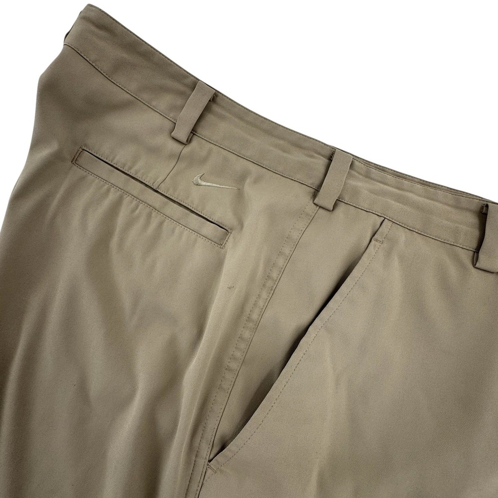 Nike Golf‎ Shorts Mens 34 Khaki Dri Fit Standard Fit Flat Front Pockets - Picture 8 of 9